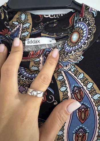 Desenli Kemerli Bohem Mini Bluz - Görsel 2