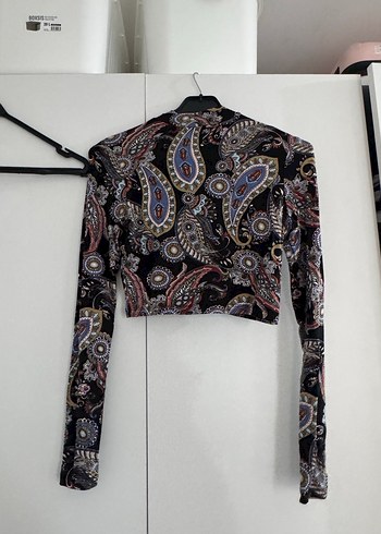 Desenli Kemerli Bohem Mini Bluz - Görsel 3