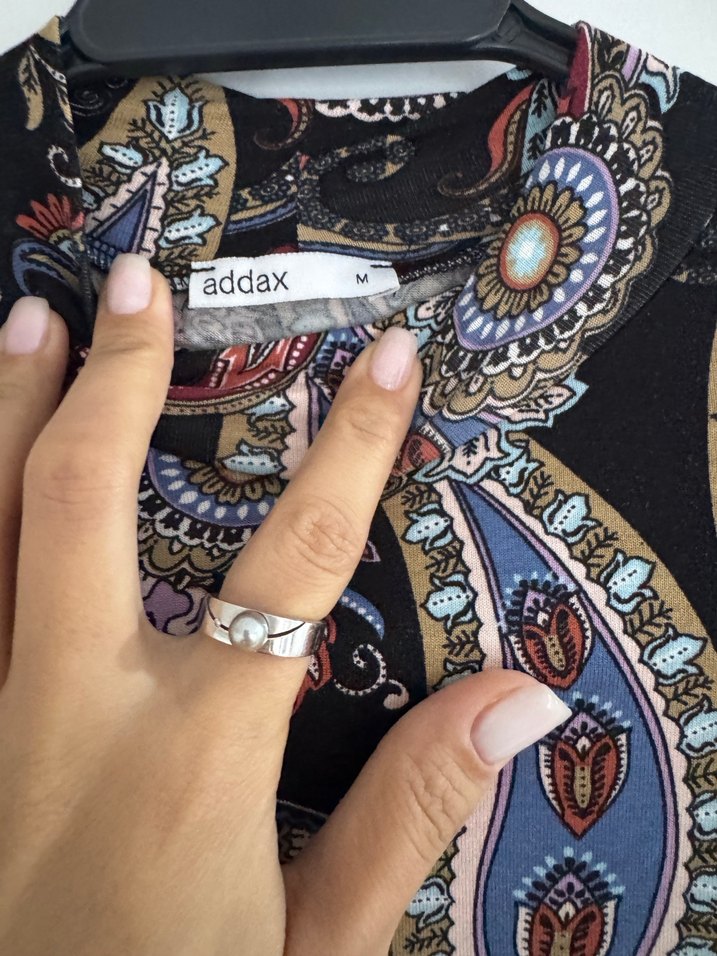 Desenli Kemerli Bohem Mini Bluz - Görsel 2