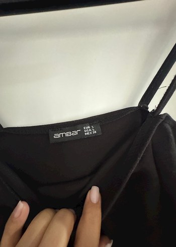 Siyah İnce Askılı Midi Elbise - Görsel 2