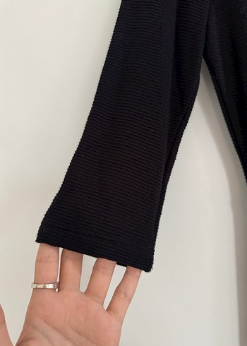 Siyah Uzun Kollu Kadın Elbise - Görsel 2