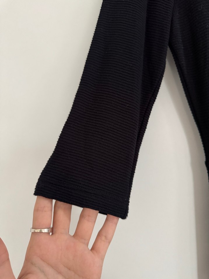 Siyah Uzun Kollu Kadın Elbise - Görsel 2