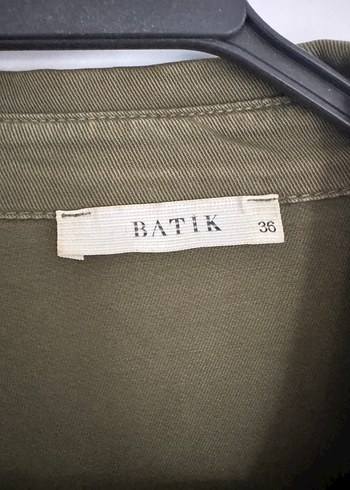 Haki Midi Kadın Keten Ceket - Görsel 2