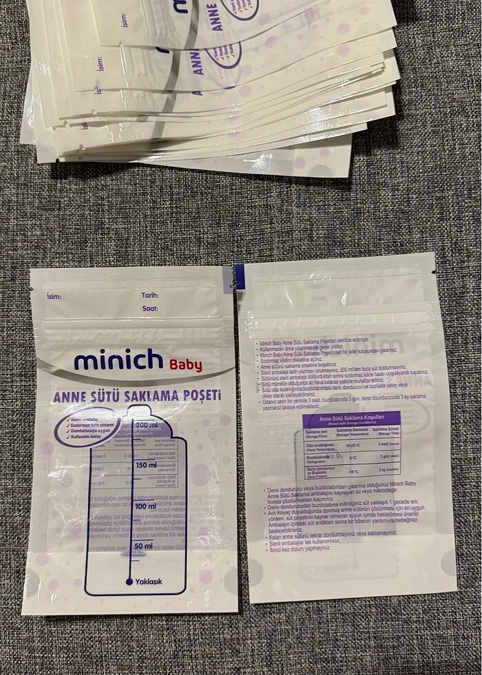 Anne sütü saklama poşeti - Görsel 2