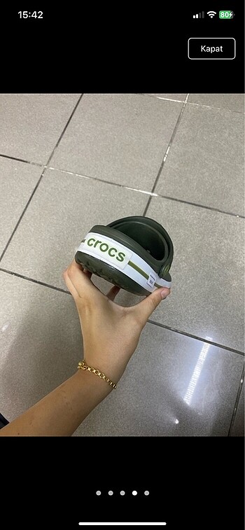 37 Beden haki Renk Crocs terlik