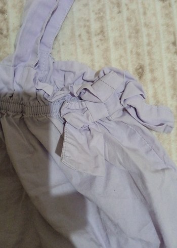 Zara Mor Fırfırlı Kolsuz Bebek Kıyafet Seti