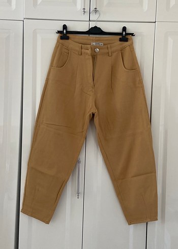 Gabardin camel pantolon