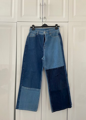 38 Beden Wide leg Jean pantolon