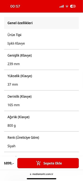 RAMPAGE KB-R77 Palm USB Rainbow Backlight Outemu Blue Switch Mek - Görsel 5