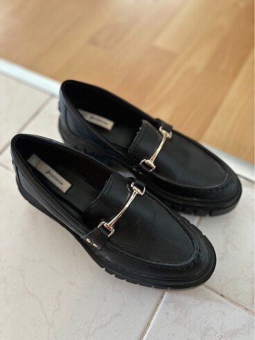 Stradivarius siyah loafer ayakkabı - Görsel 5