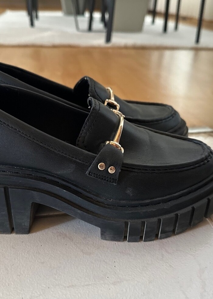 Stradivarius siyah loafer ayakkabı - Görsel 3