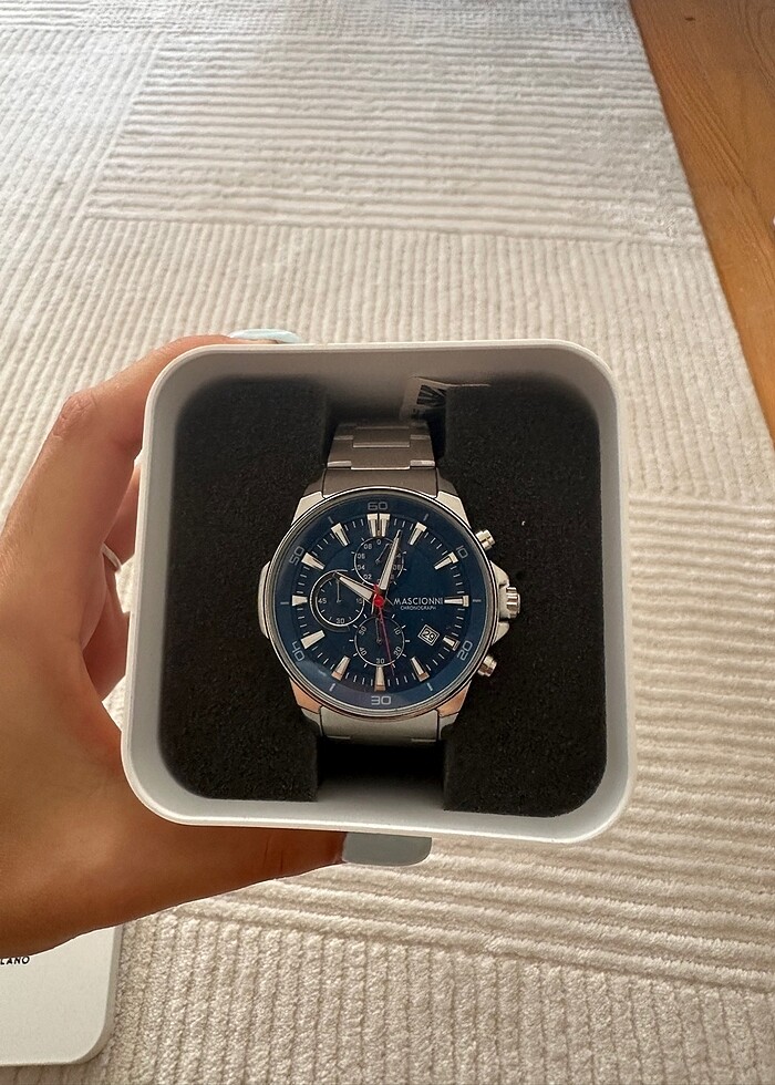 Mascionni Gümüş renk erkek kol saati - Görsel 5