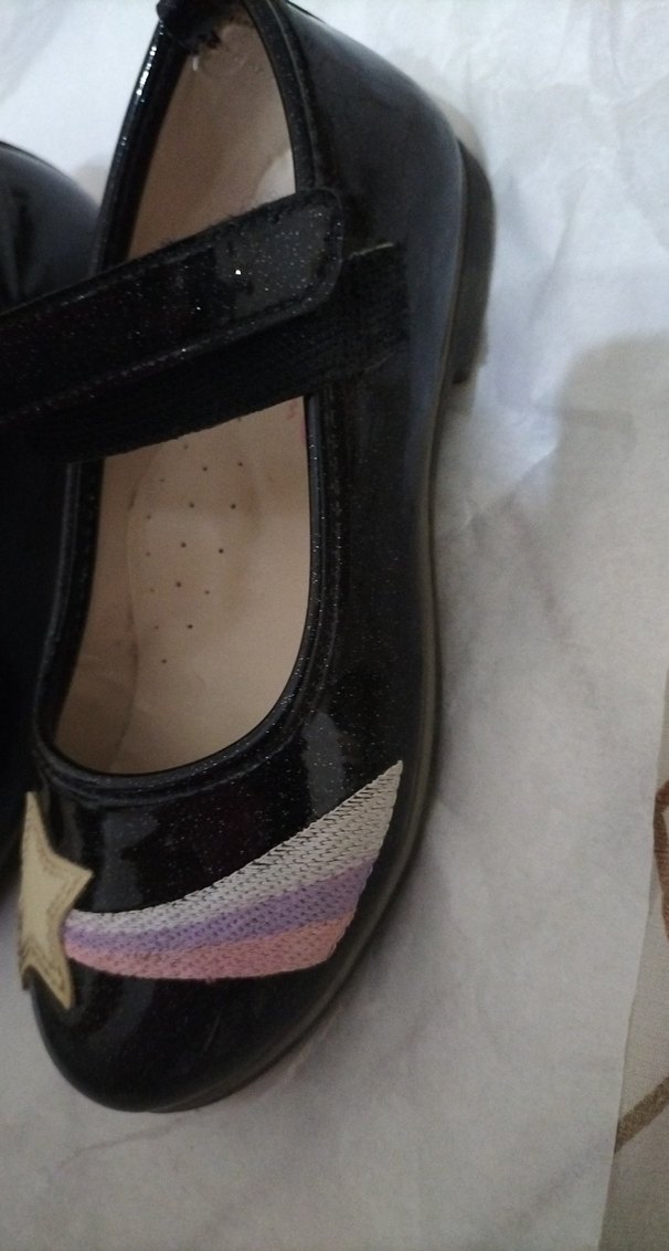 Kız Çocuk Siyah Tokalı Babet Ayakkabı - Görsel 4