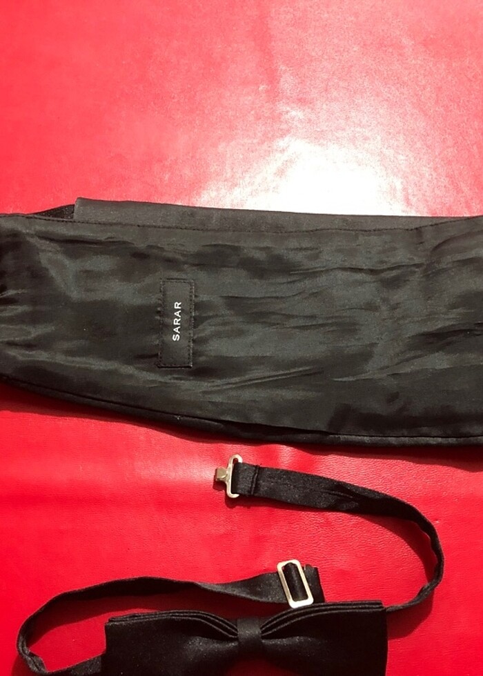 Sarar damatlık kuşak ve papyon - Görsel 2