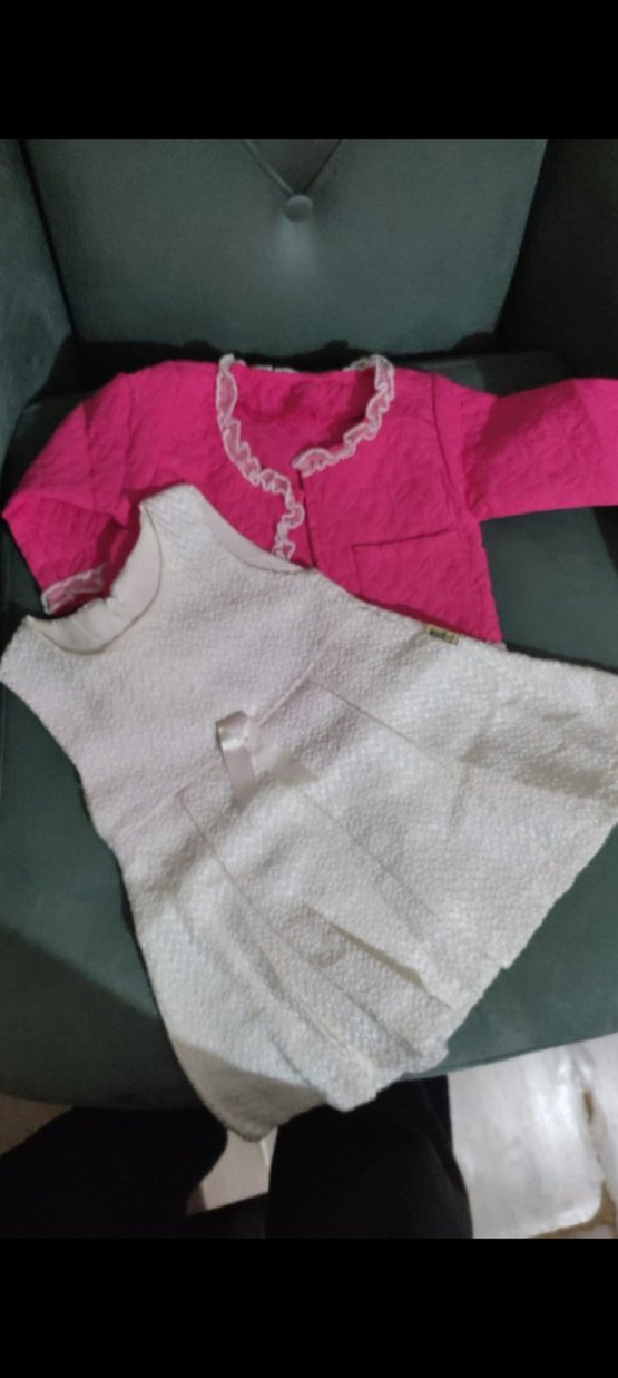 Pembe Fırfırlı Kız Çocuk Bolero - Görsel 3