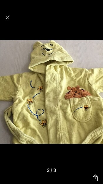 Bebek pamuk bornoz