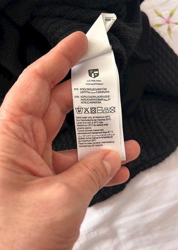 Siyah V Yaka Erkek Yün Kazak - Görsel 5