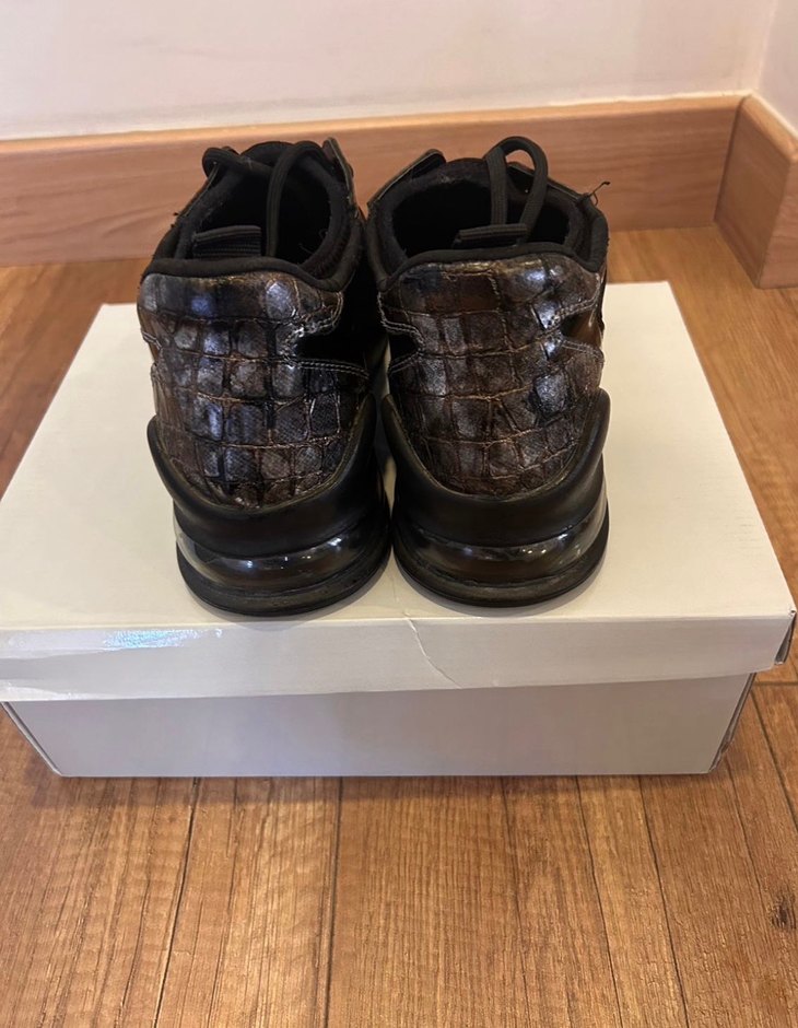 Siyah Rugan Detaylı Kadın Dolgu Topuk Spor Tarz Ayakkabı - Görsel 2