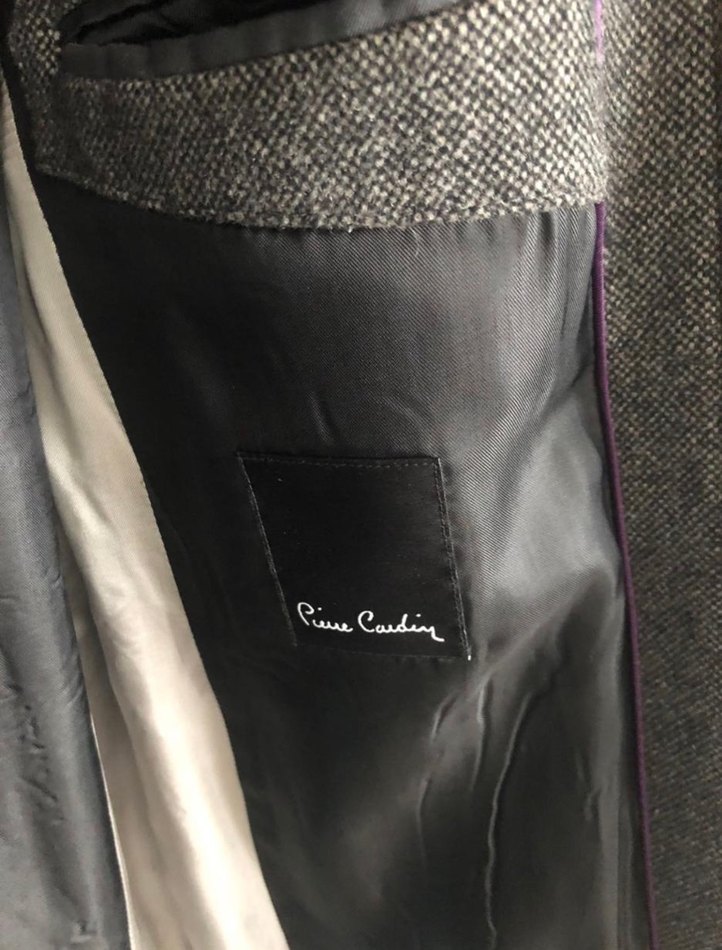 Gri Düğmeli Yün Erkek Kaban - Görsel 2