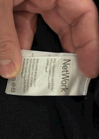 Uzun Kollu Lacivert Erkek Triko - Görsel 6