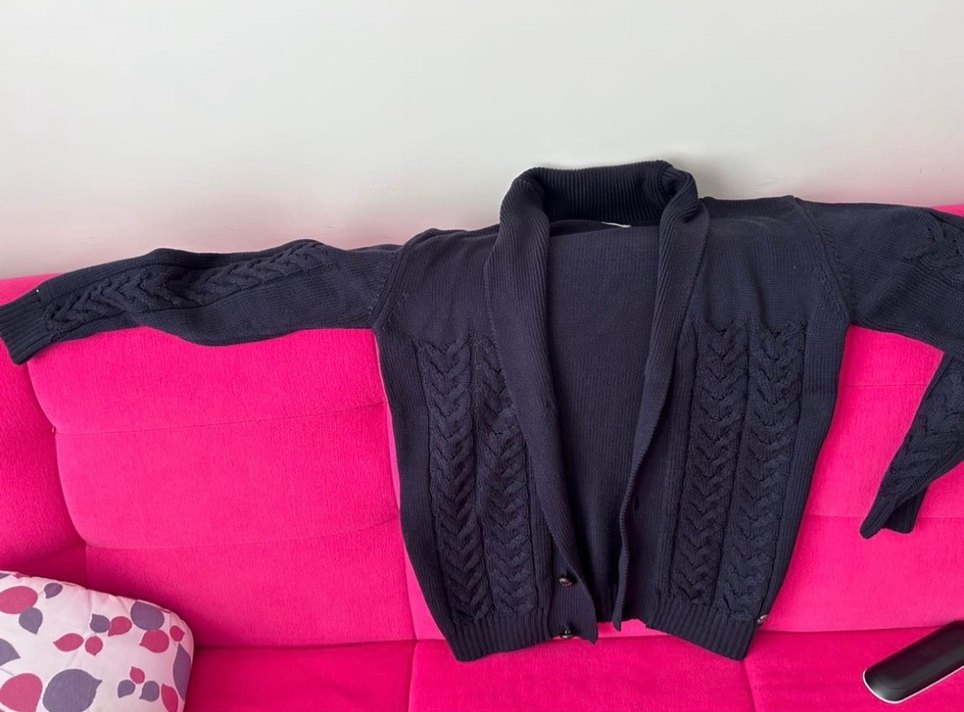 DS Damat Casual Lacivert Örgü Erkek Süveter Yüksek Yaka - Görsel 2