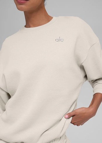 Beyaz Oversize Mini Sweatshirt - Görsel 2