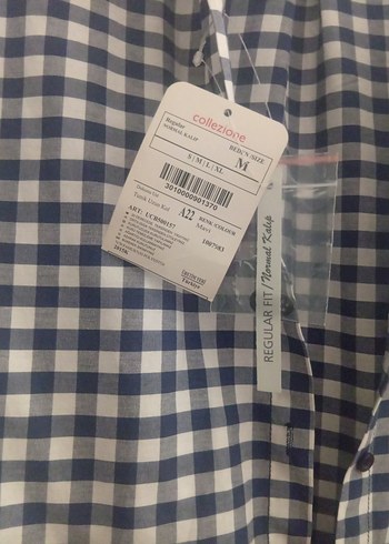 Mavi Ekoseli Pamuklu Kadın Gömlek - Görsel 3