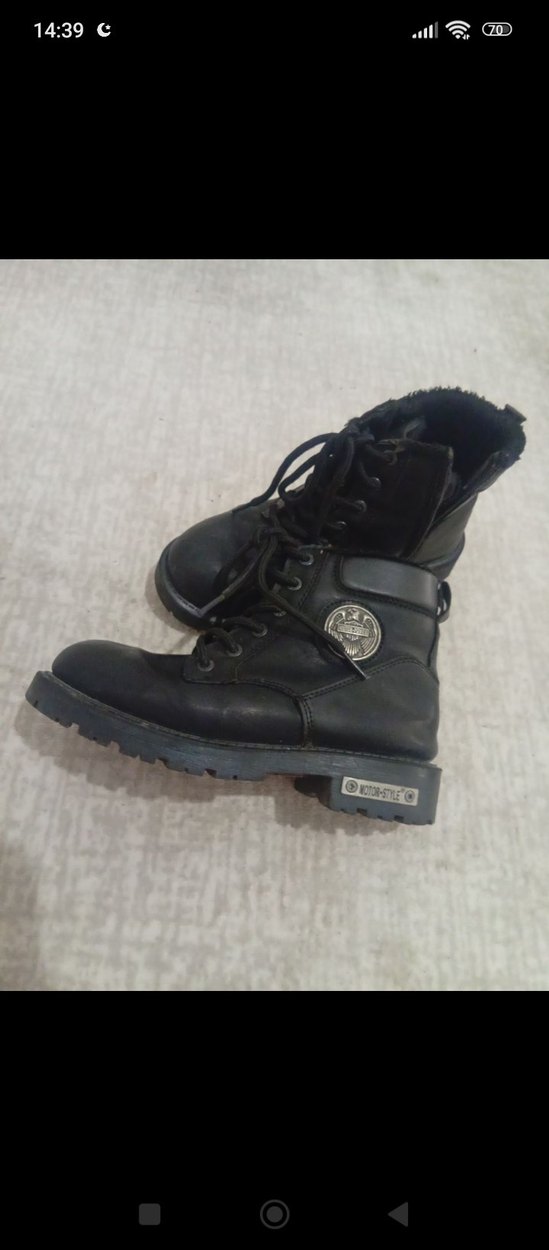 Kemer Detaylı Siyah Goth Bot - Görsel 2