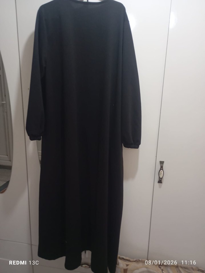 Siyah Uzun Kadın Kaban - Görsel 2