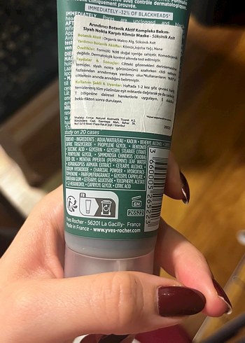 Yves Rocher Sebo Aktif Temizleyici Kömür Maskesi 75 ml - Görsel 2