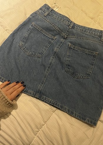 Mavi Denim Mini Etek - Görsel 5