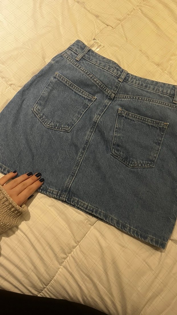 Mavi Denim Mini Etek - Görsel 5