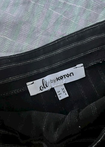 Kadın Siyah Çizgili Pilili Mini Etek Y2k - Görsel 3