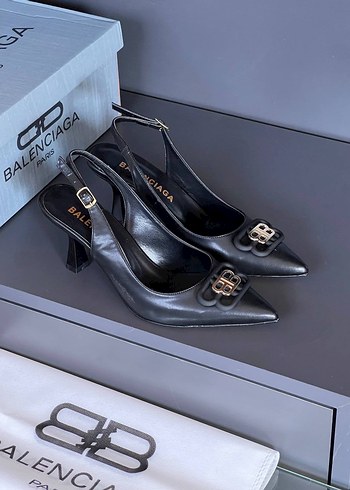 Balenciaga Balenciaga Siyah Tokalı Stiletto Topuklu Kadın Ayakkabı