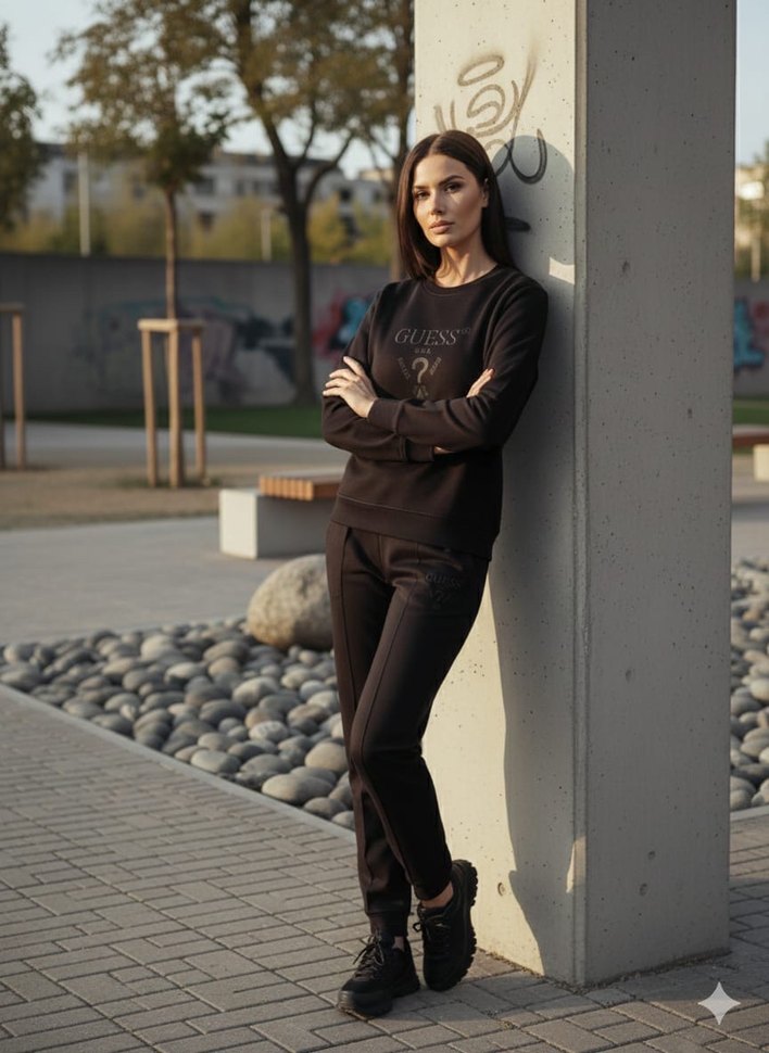 GUESS Siyah Kadın Eşofman Takımı - Görsel 3