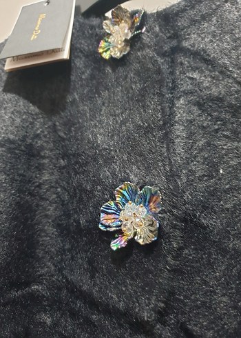 Massimo Dutti Düğmeli Siyah Kadın Hırka - Görsel 6