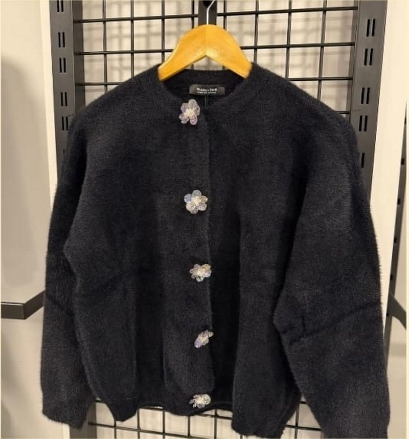 Massimo Dutti Düğmeli Siyah Kadın Hırka - Görsel 2