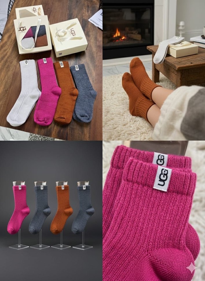 UGG Çok Renkli Midi Çorap Seti - Görsel 5