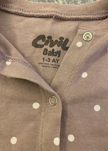 Civil Baskılı Bebek Kız Tulum - Görsel 4