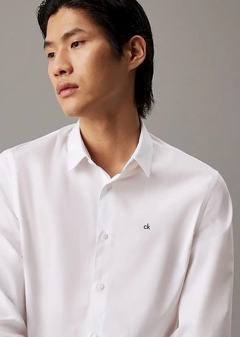 Calvin Klein Beyaz Regular Fit Erkek Gömlek