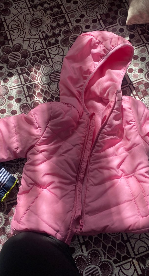 Kapüşonlu Fermuarlı Bebek Kız Tulumu - Görsel 3