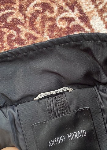 m Beden siyah Renk Gri Deri Fermuarlı Erkek Mont
