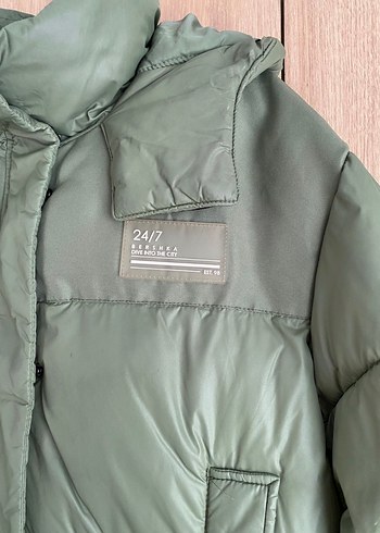 m Beden Yeşil Kışlık Kadın Mont