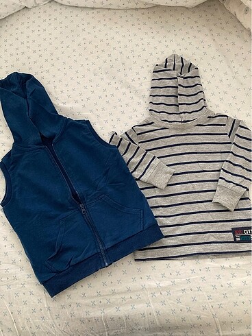 Soo be 2li sweatshirt ve yelek takım