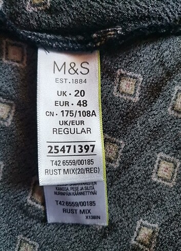48 Beden M&S kadın elbise
