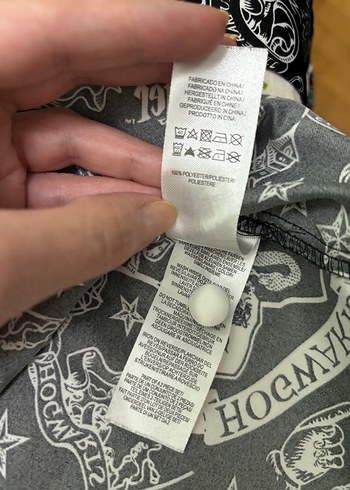 s Beden siyah Renk Harry Potter Çapulcular Haritası desenli pijama takımı