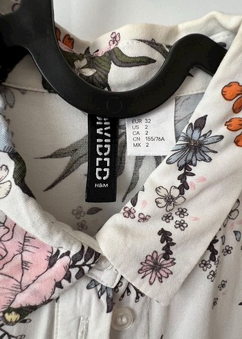 H&M Çiçek Desenli Uzun Kollu Bohem Gömlek