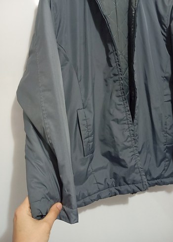Gri Erkek Çocuk Fermuarlı Orta Boy Mont - Görsel 3