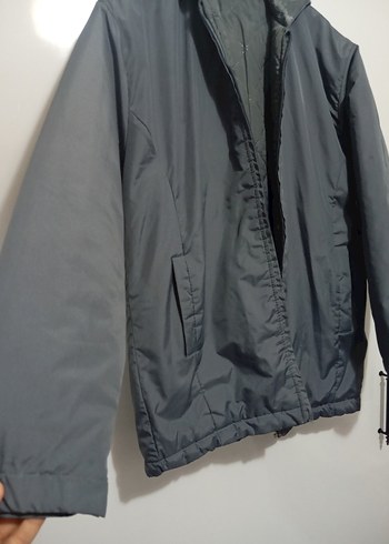 Gri Erkek Çocuk Fermuarlı Orta Boy Mont - Görsel 2