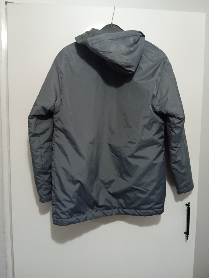 Gri Erkek Çocuk Fermuarlı Orta Boy Mont - Görsel 4